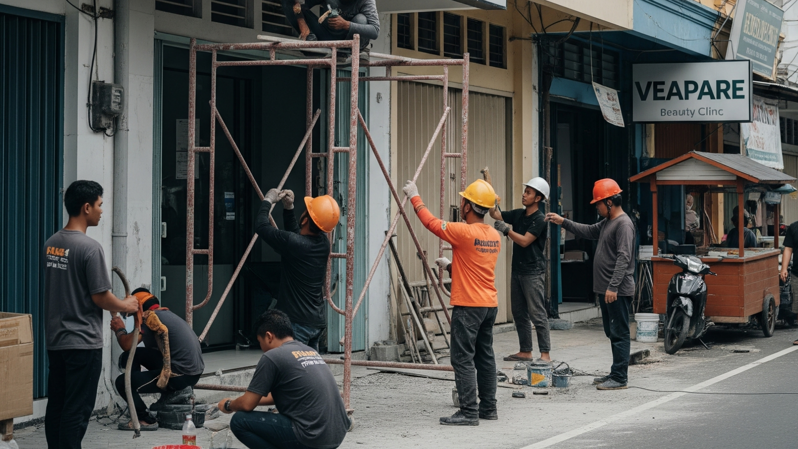 Renovasi klinik kecantikan lantai 2