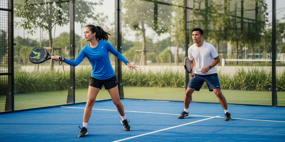 cara bangung lapangan padel