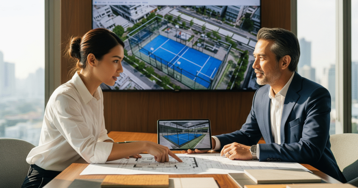 HRGA untuk pembuatan lapangan padel